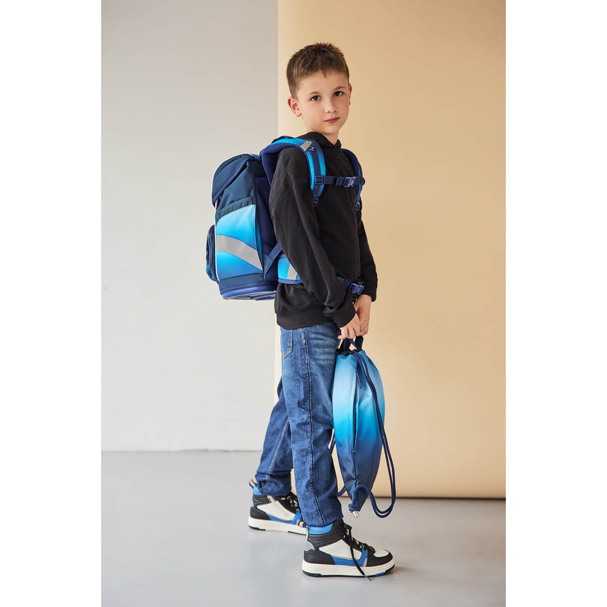 Premium Belmil School Bag Set for Boys – Smarty Plus Blue Navy schoolbag set 6 pcs