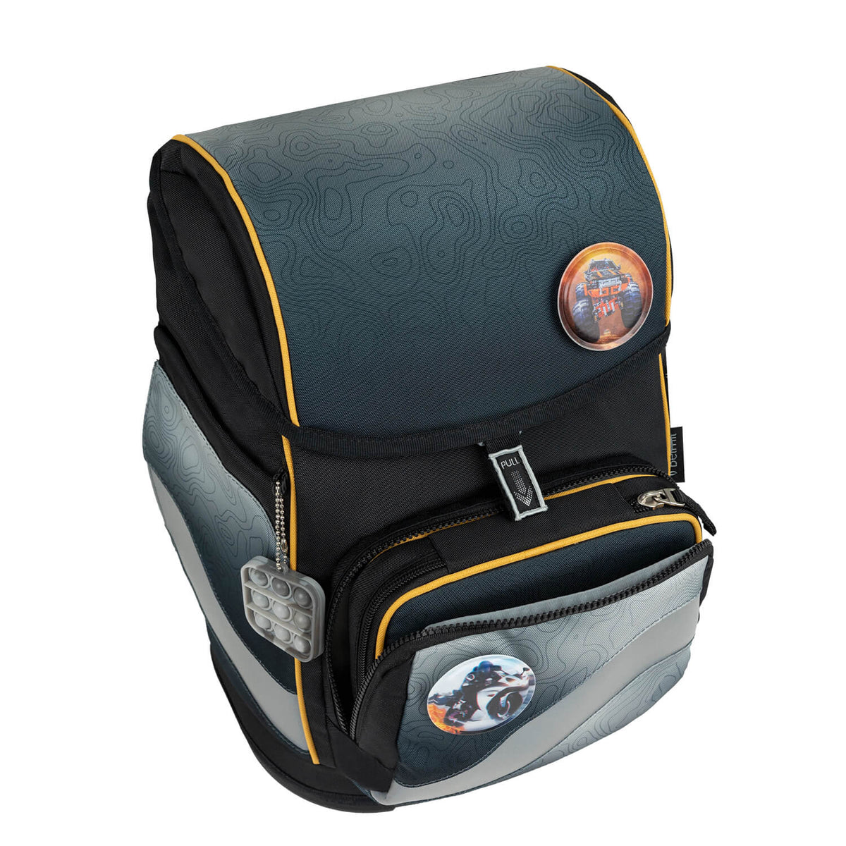 Premium Belmil School Bag Set for Boys – Smarty Plus Black Grey schoolbag set 6 pcs