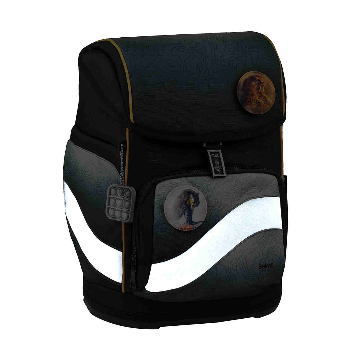 Smarty Plus Black Grey Schulranzen Set 5tlg.