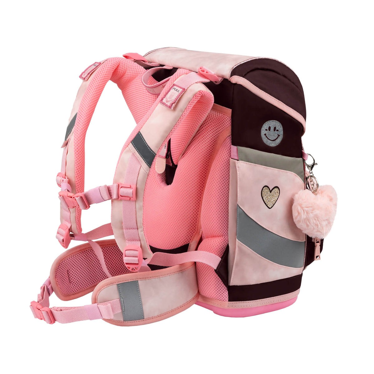 Belmil Smarty Plus Glam Schoolbag set 5 pcs shown in vibrant colors - Premium School Bag Set for Girls.