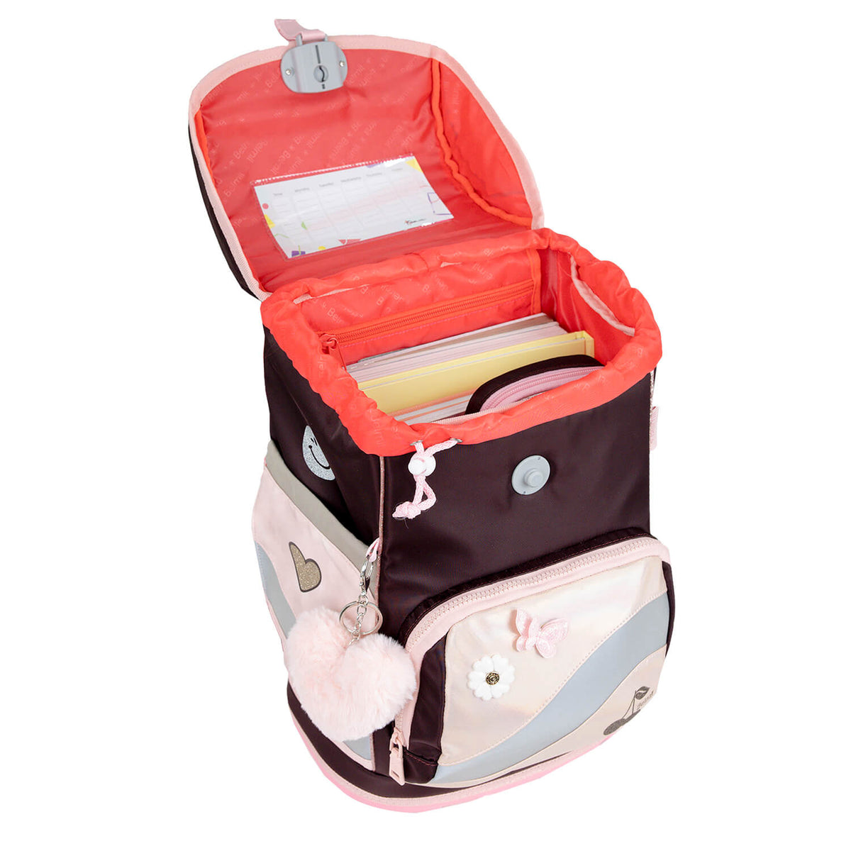 Comfortable and stylish Premium School Bag Set for Girls - Belmil Smarty Plus Glam schoolbag set 5 pcs.