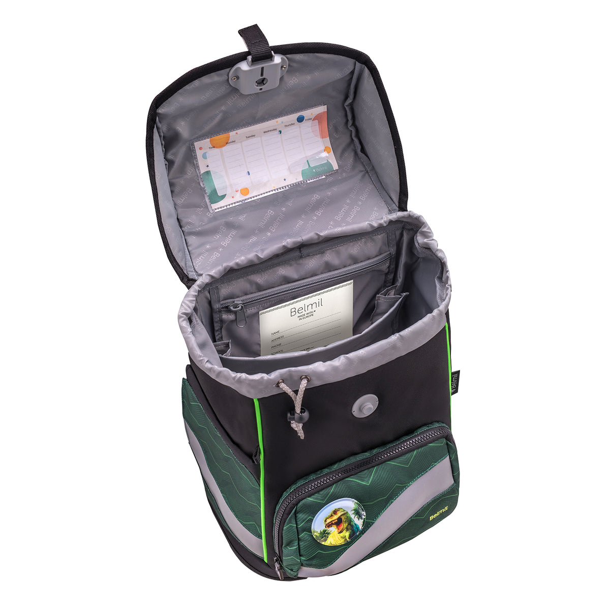 Premium Belmil School Bag Set for Boys – Smarty Plus Twist of Lime schoolbag set 5 pcs