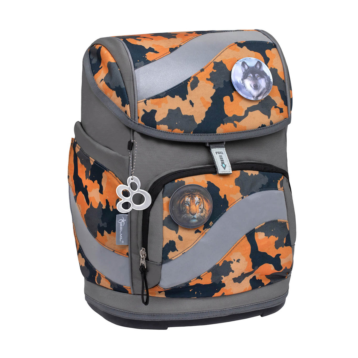 Smarty Orange Camouflage Schulranzen Set 5 tlg.