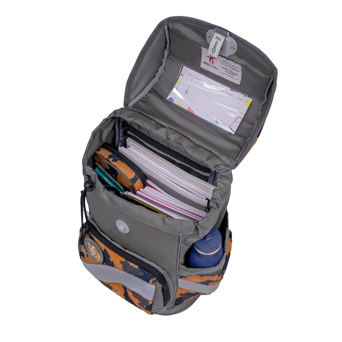 Smarty Orange Camouflage Schulranzen Set 5 tlg.