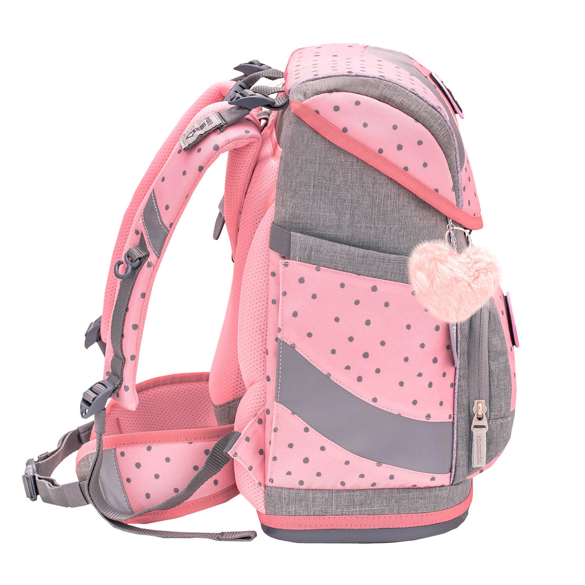 Smarty Pink Dots 2 schoolbag set 5 pcs