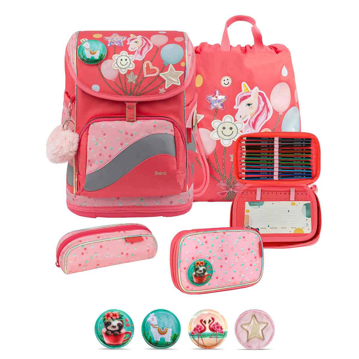 Smarty Plus Rose Quartz Schulranzen Set 5tlg.