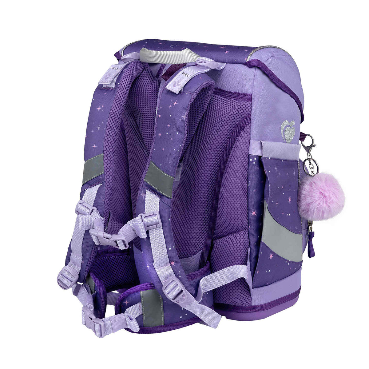 Ergonomic School Bag Set for Girls – Belmil Smarty Starlight schoolbag set 5 pcs ideal for children from 120 cm height.