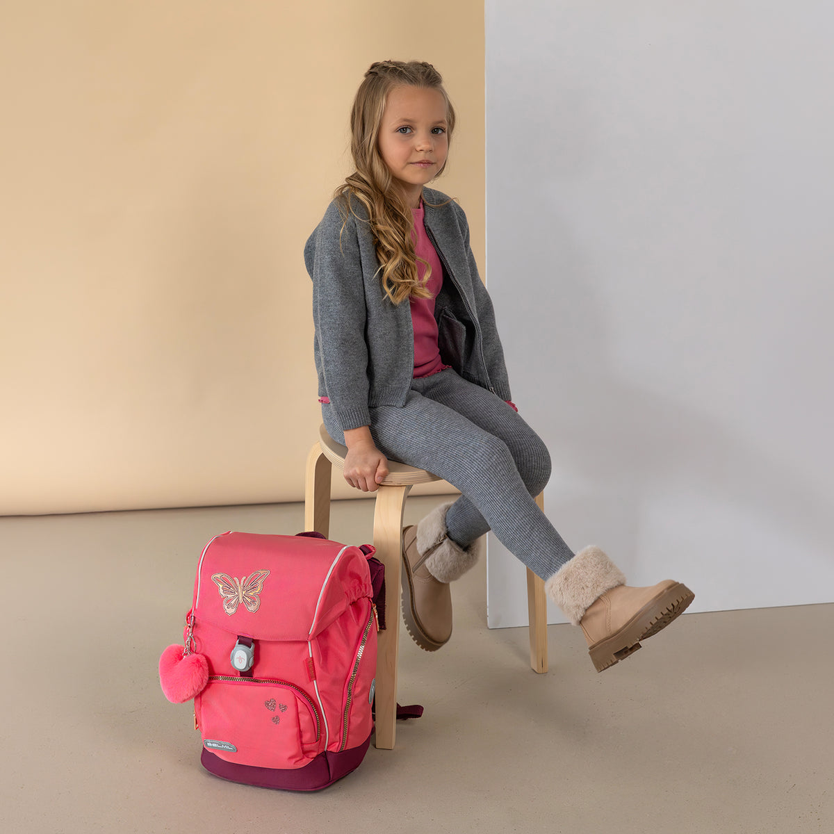 Premium Comfy Plus Coral Schulranzen Set 5tlg.