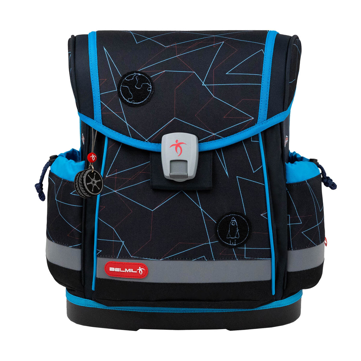 Ergonomic School Bag Set for Boys – Belmil Classy Plus Cars Blue School Bag Set 4 pcs.