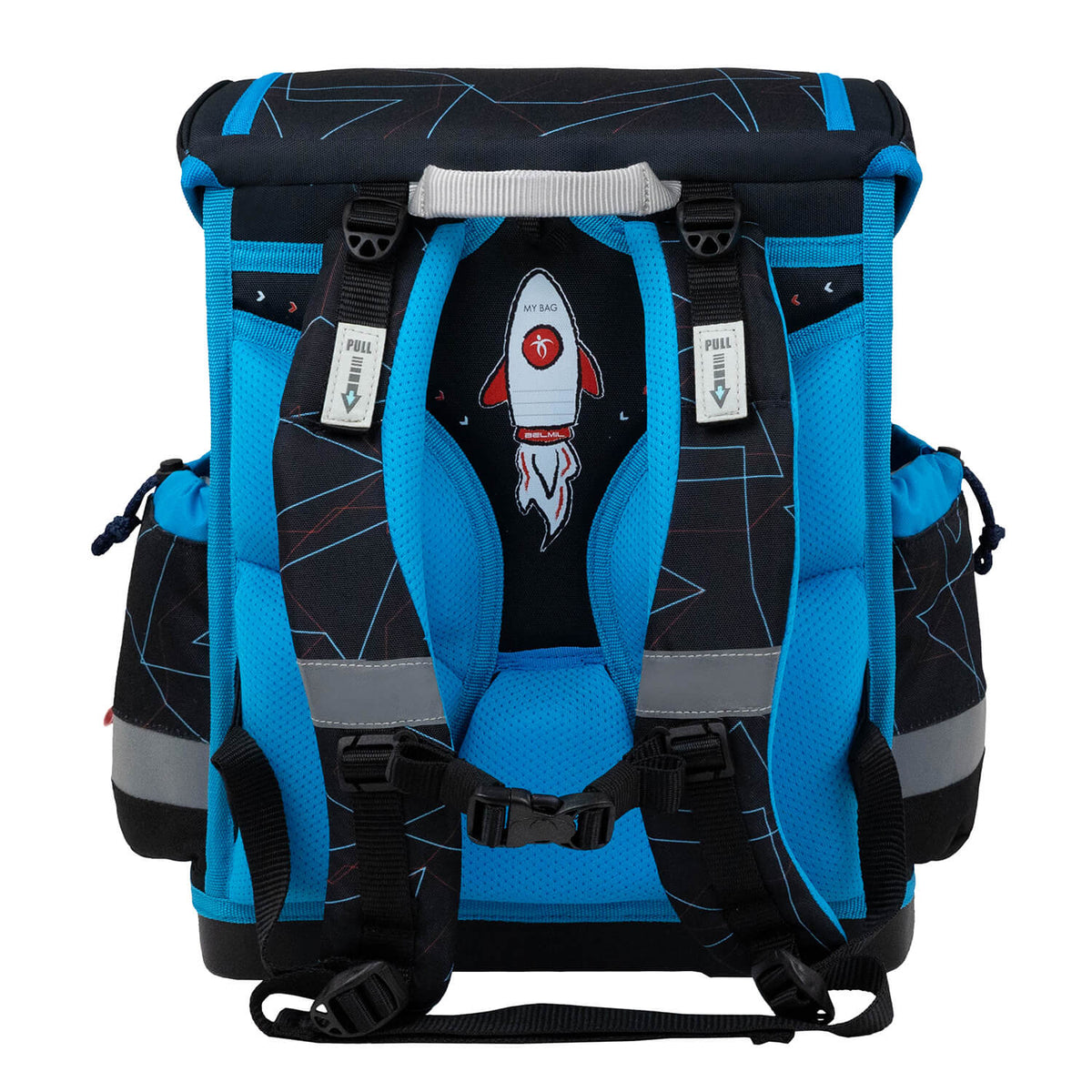 Ergonomic School Bag Set for Boys – Belmil Classy Plus Cars Blue School Bag Set 4 pcs.