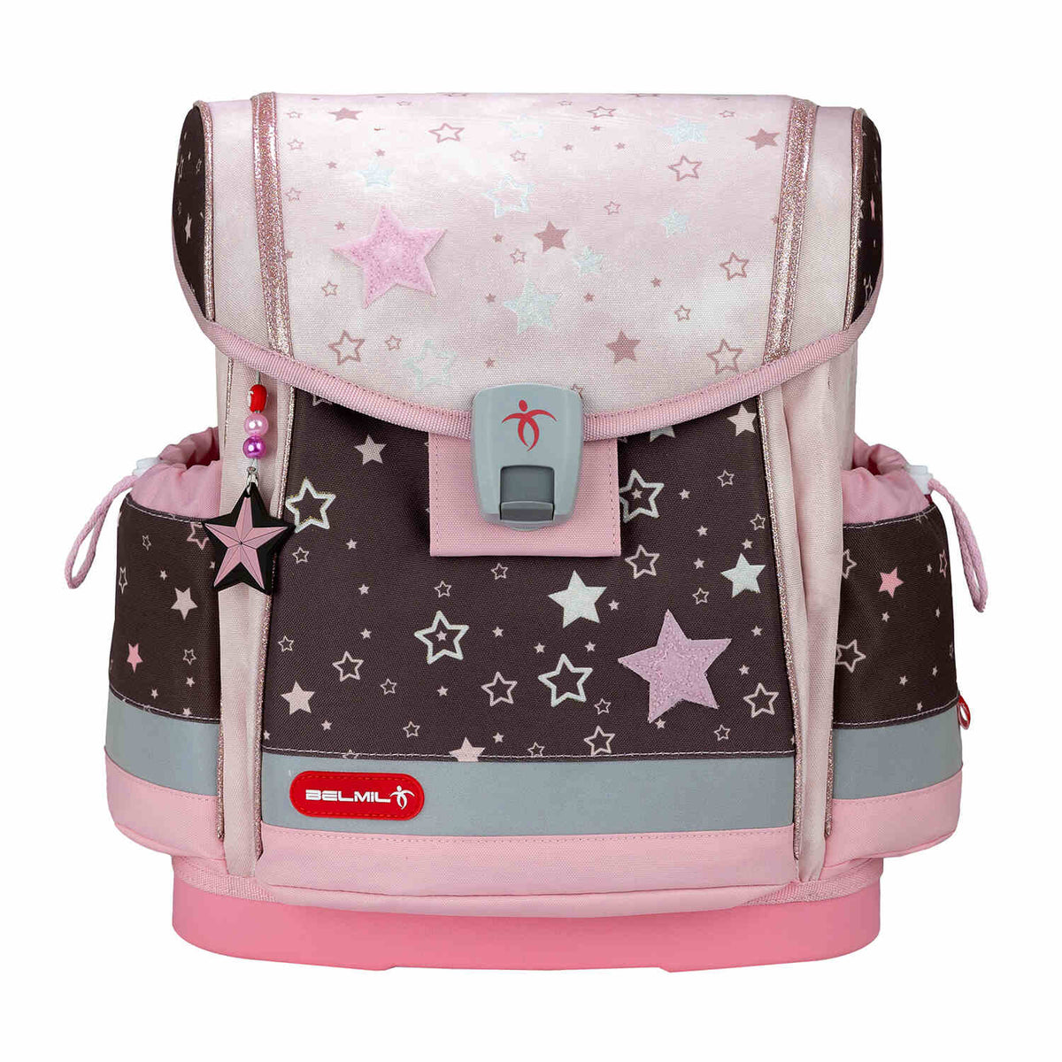 Belmil Classy Plus Champion Horses schoolbag set 4 pcs featuring embroidered motifs and removable patches for customization.