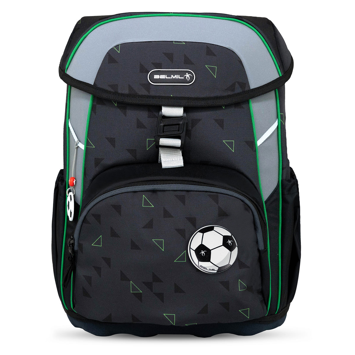 Ergonomic School Bag Set for Boys – Belmil Maxi Striker X School Bag Set 5 pcs with a thermal front pocket perfect for snacks.