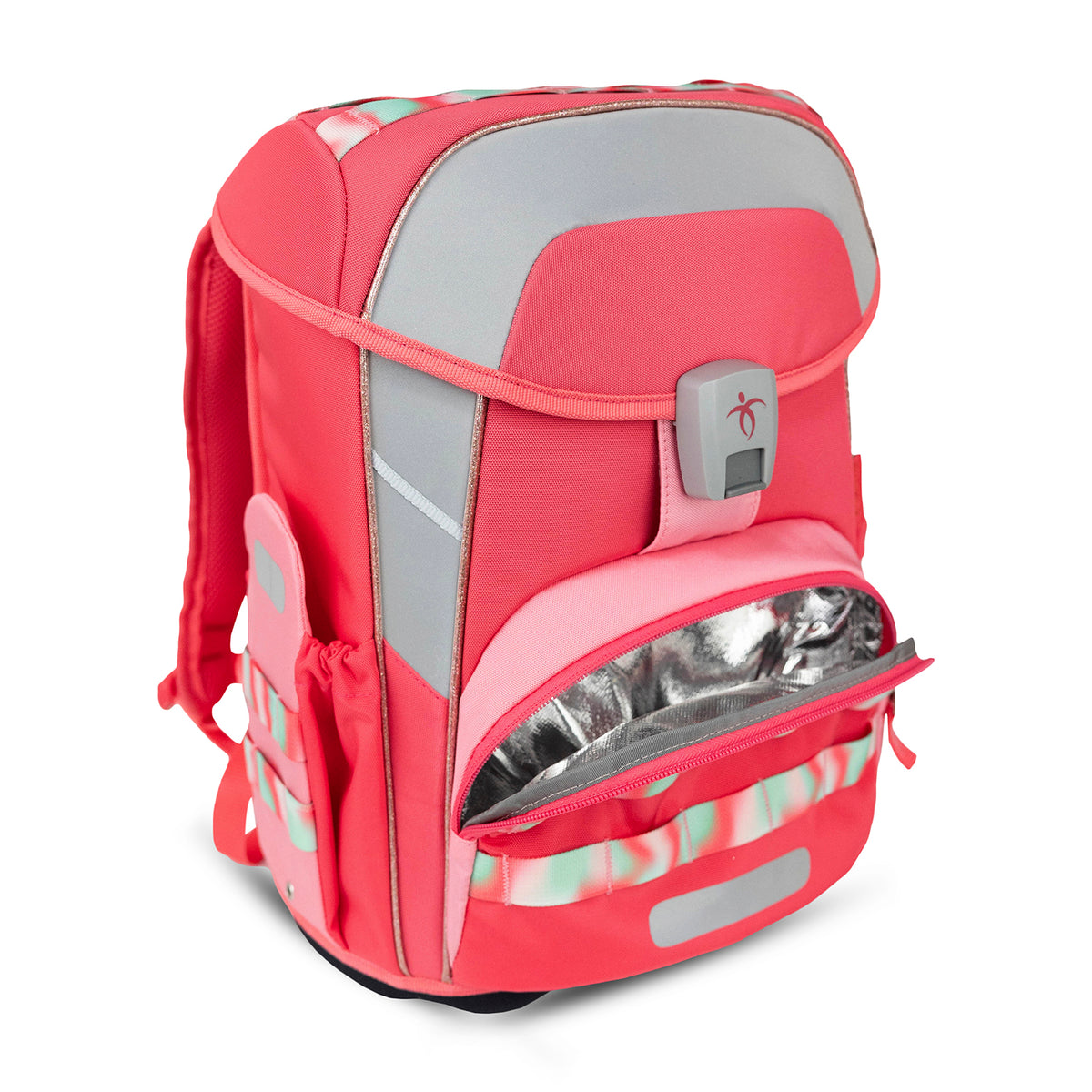 The cheerful Aurora design of the Premium Belmil School Bag Set for Girls – Maxi Plus Aurora schoolbag set 6 pcs with playful colors and motifs.