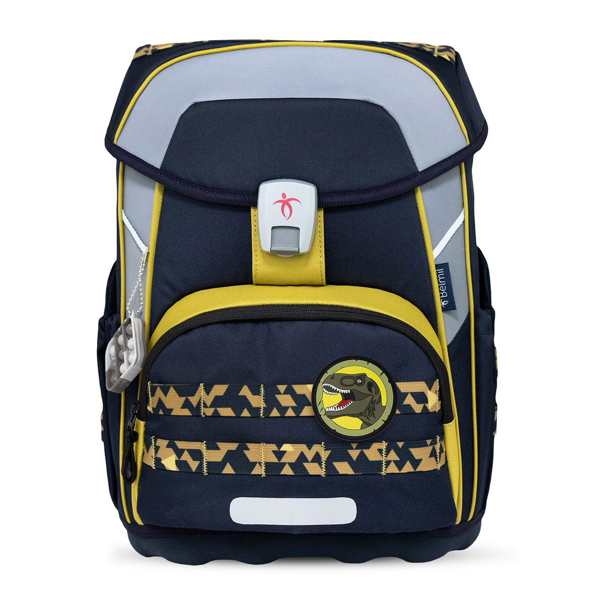 Back panel of the Premium Belmil School Bag Set for Boys – Maxi Plus Explorer schoolbag set 6 pcs highlighting the adjustable height for growing children.
