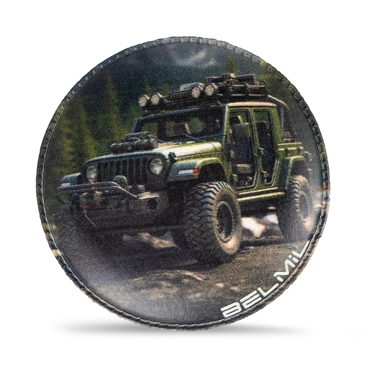 Belmil Patch Set – 3-Piece Velcro Patches "Adventure" displayed in a vibrant view, illustrating self-adhesive functionality for easy application.