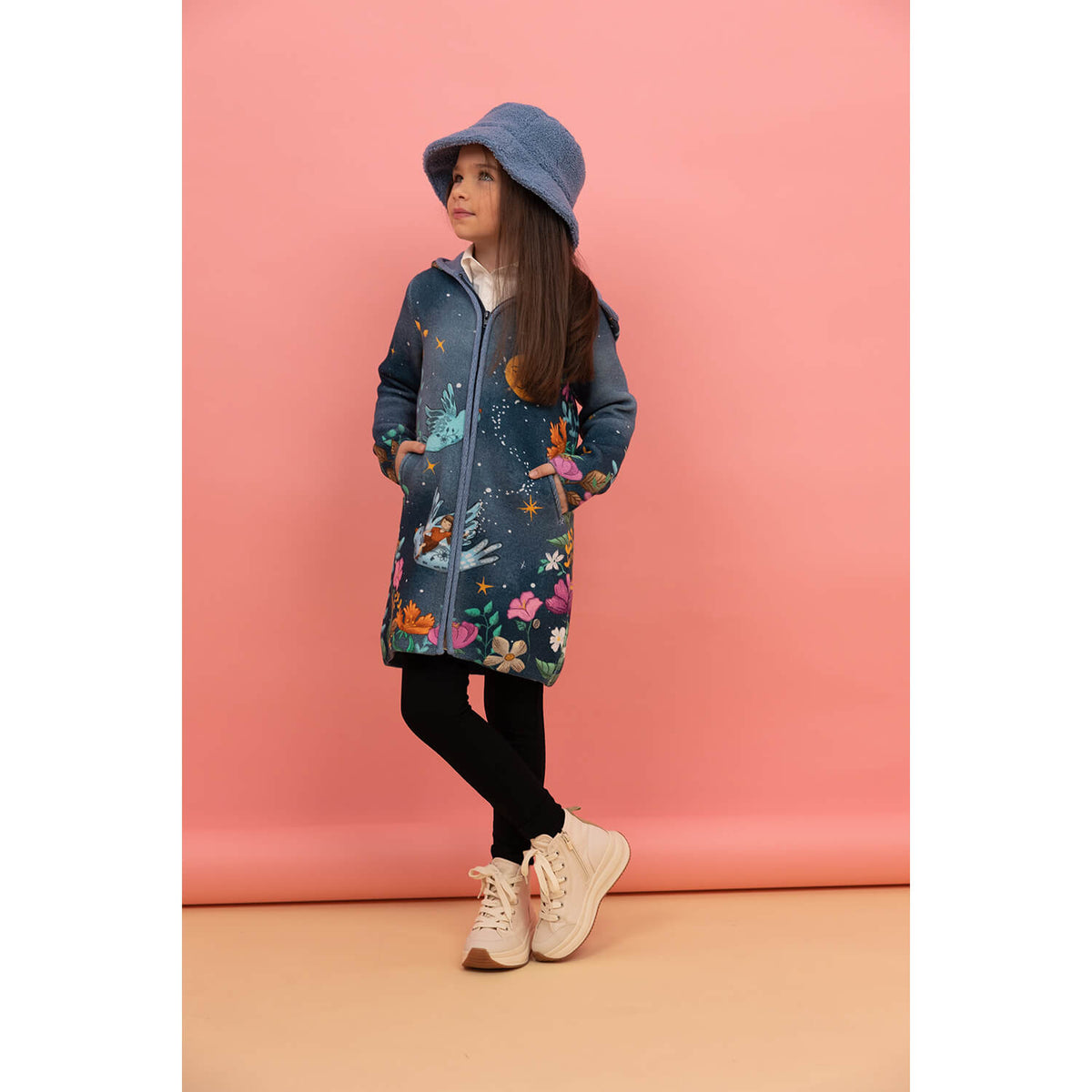 Belmil by Baika Premium Girls’ Cardigan-Coat – “Dreams” Design for Transitional Weather, ideal for indoor programs during cold seasons.