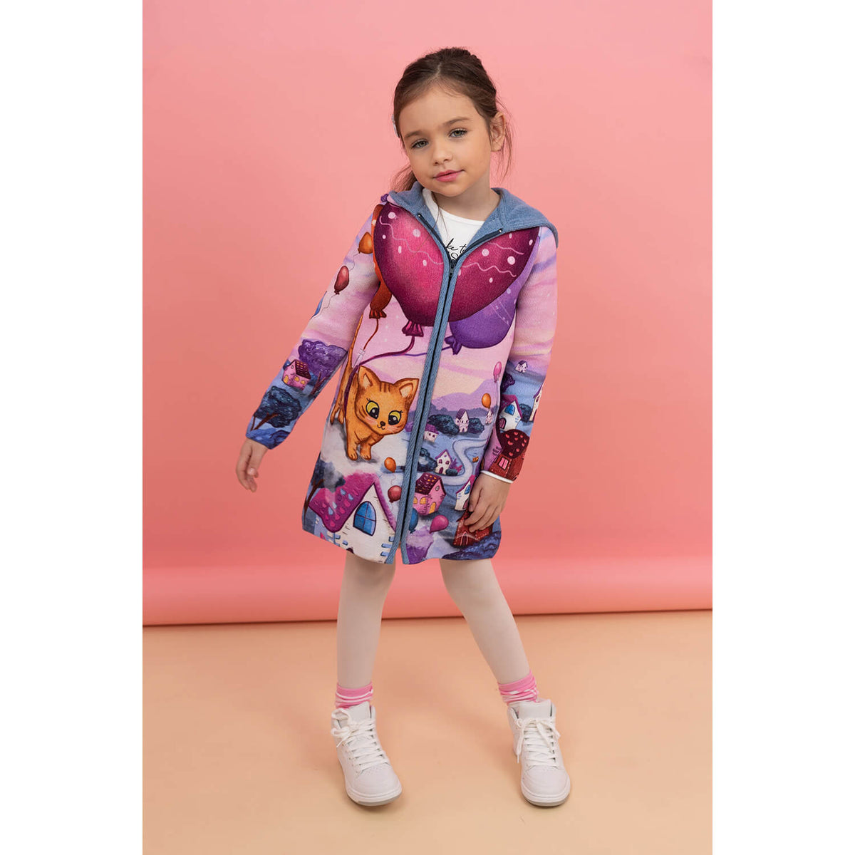 Premium Cats and Ballons Cardigan and Coat