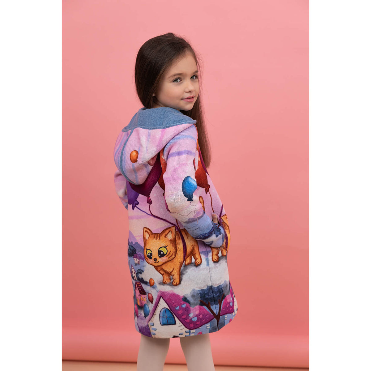 Premium Cats and Ballons Cardigan and Coat