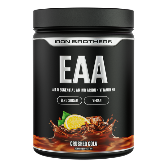 Iron Brothers EAA Essentielle Aminosäuren Pulver ohne Zucker, Crushed Cola Geschmack 500g Dose, Cola