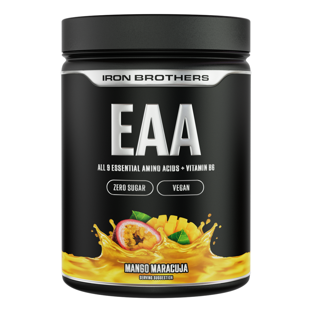 Iron Brothers EAA Essentielle Aminosäuren Pulver ohne Zucker, Mango Maracuja Geschmack 500g Dose, Mango Maracuja