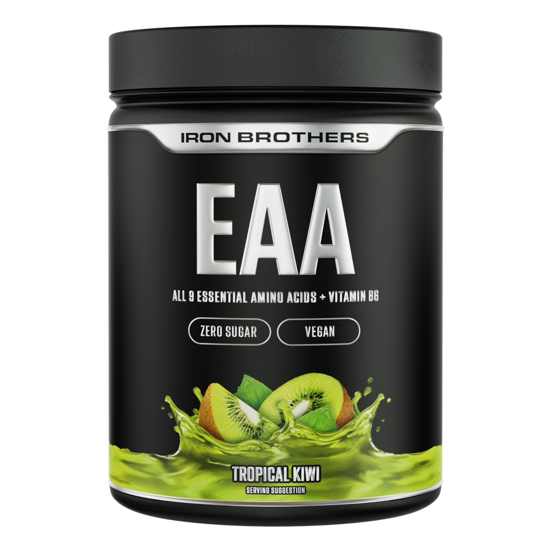 Iron Brothers EAA Essentielle Aminosäuren Pulver ohne Zucker, Tropical Kiwi Geschmack 500g Dose, Kiwi