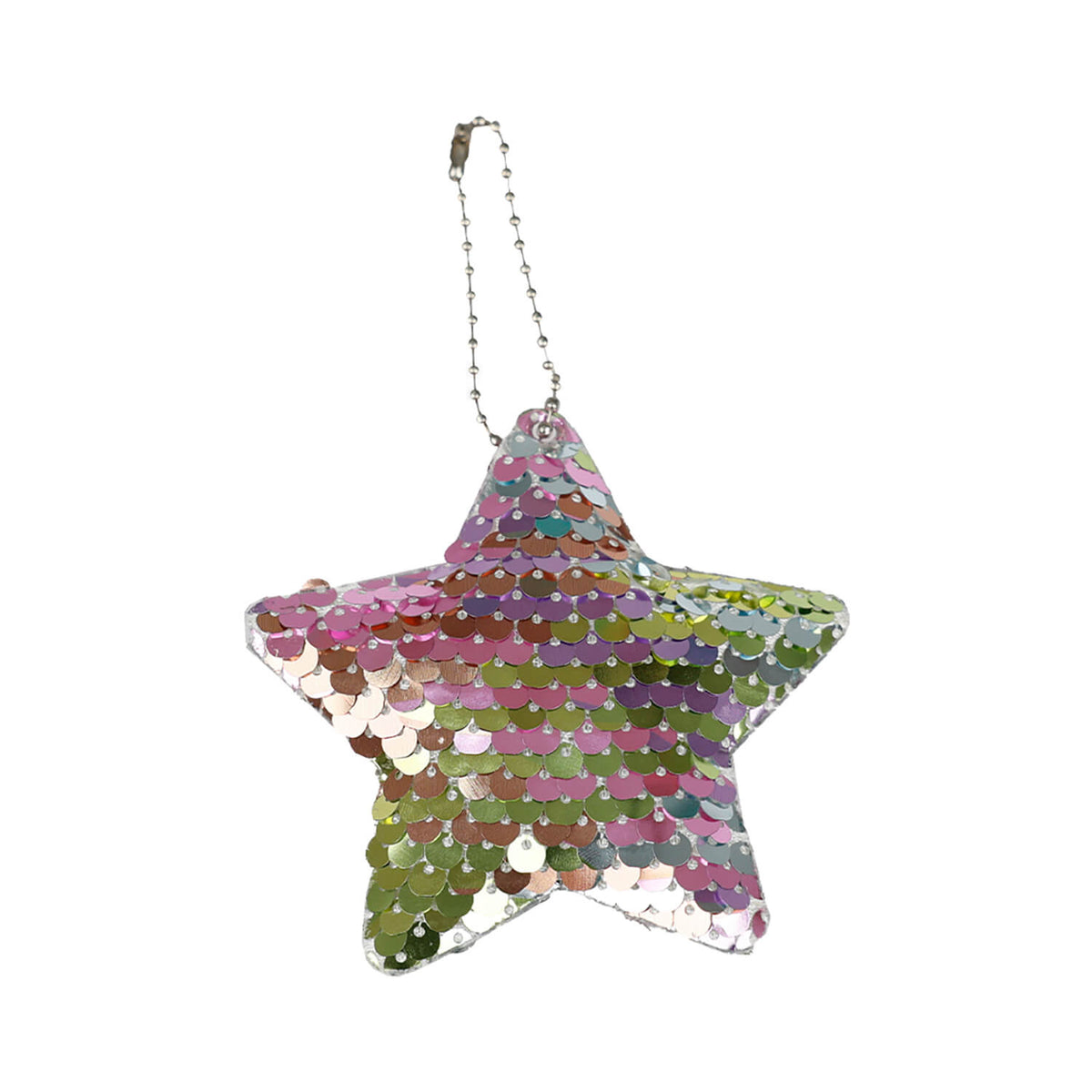 Keychain Rainbow Star Sequin