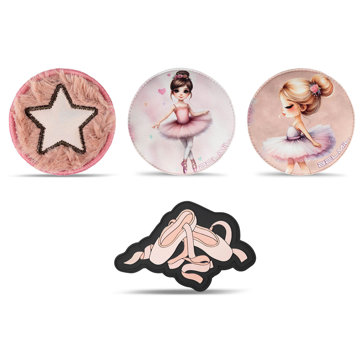 Belmil Patch Set – 4-Piece Velcro Patches "Prima Ballerina"