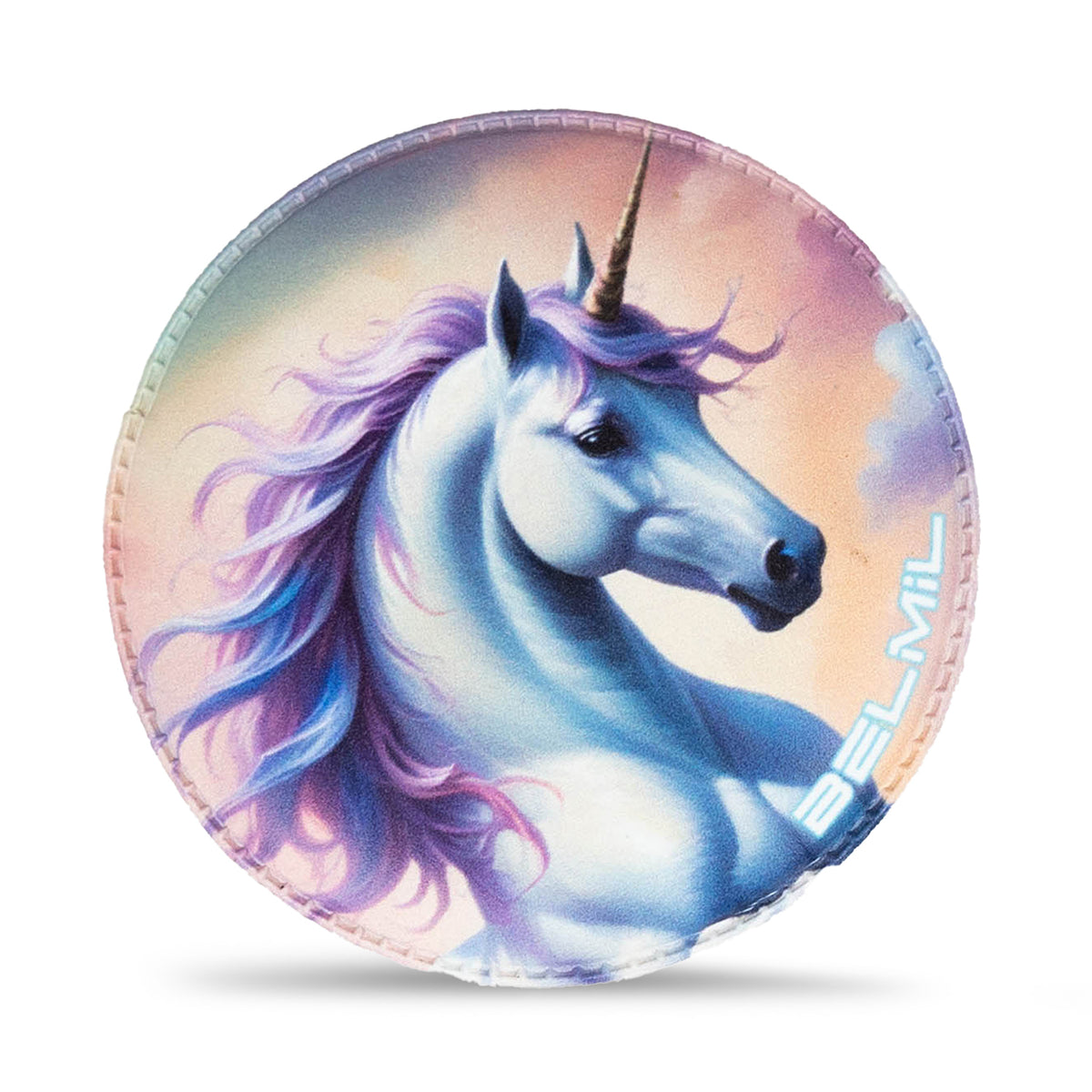 Three-piece set of Belmil Patch Set – 3-Piece Velcro Patches 'Purple Fairytale' displayed together in enchanting purple tones.