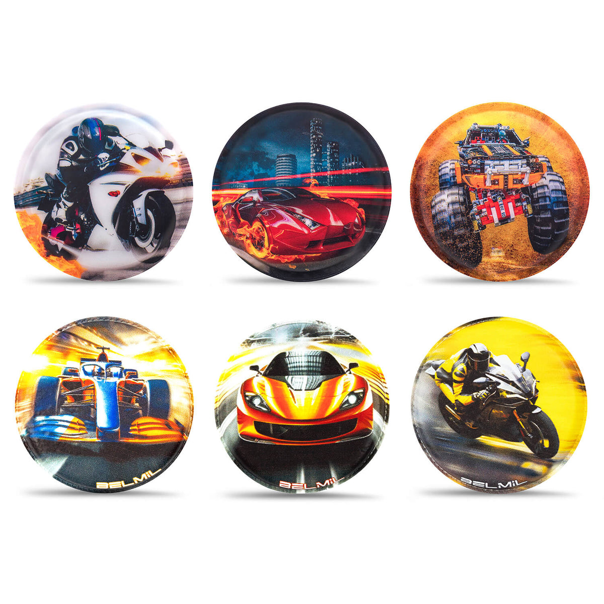Belmil Patch Set – 6-Piece Velcro Patches "Race Masters"