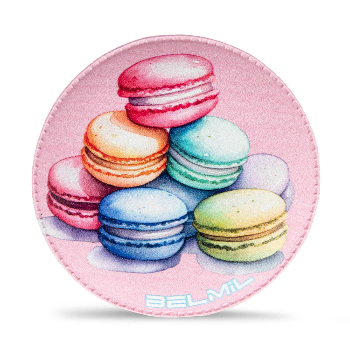 Mouthwatering donut patch from Belmil Patch Set – 3-Piece Velcro Patches 'Rainbow Sweets', perfect for kids and adults.