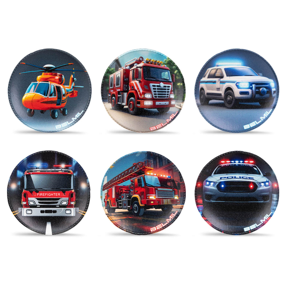 Belmil Patch Set – 6-Piece Velcro Patches "Rescue Crew"