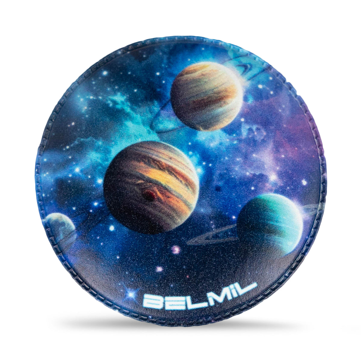 Close-up of a patch from the Belmil Patch Set – 3-Piece Velcro Patches 'Space Magic', showcasing vibrant space-themed artwork.