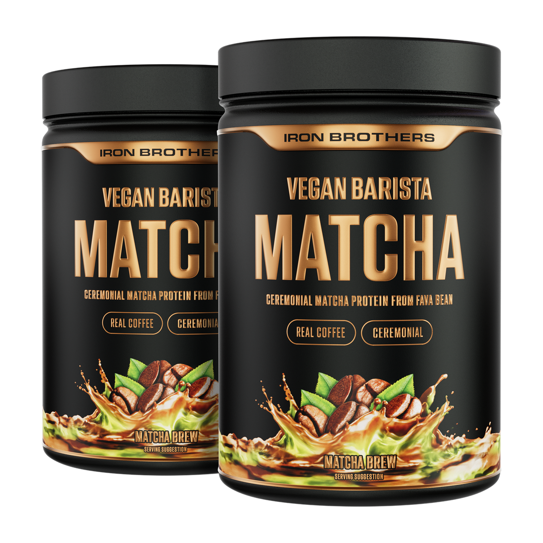 Vegan Barista Protein Doppelpack von Iron Brothers - Matcha Brew - Protein Kaffee