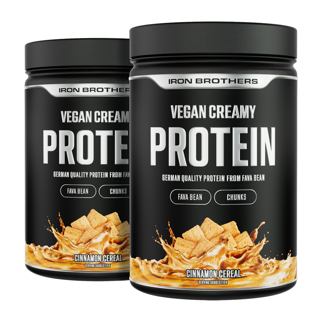 Vegan Creamy Protein Doppelpack  Cinnamon Cereal von Iron Brothers - Zimt Cornflakes Geschmack 