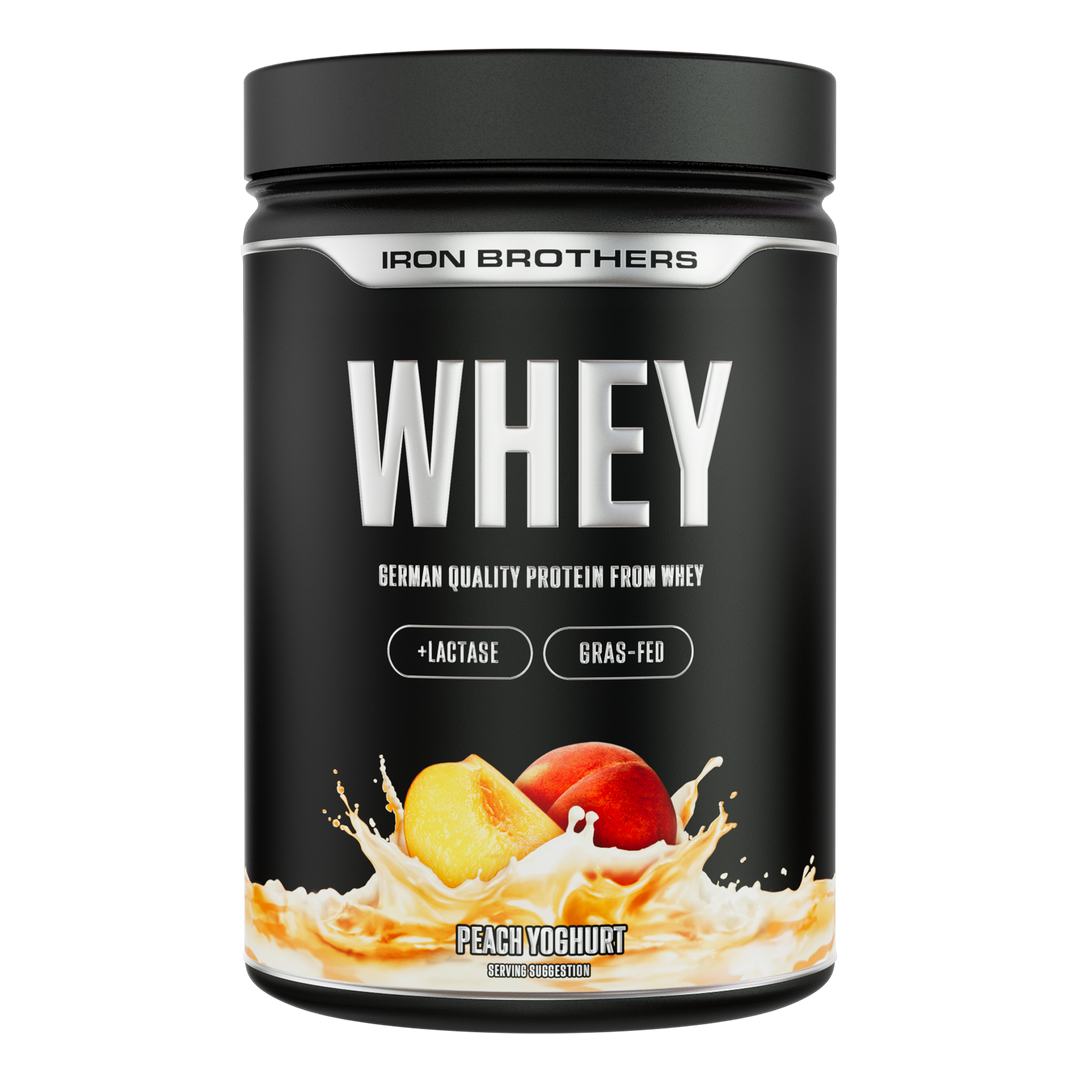 Iron Brothers Whey Protein Konzentrat Peach Yoghurt Geschmack 908g Dose, Pfirsich Yoghurt