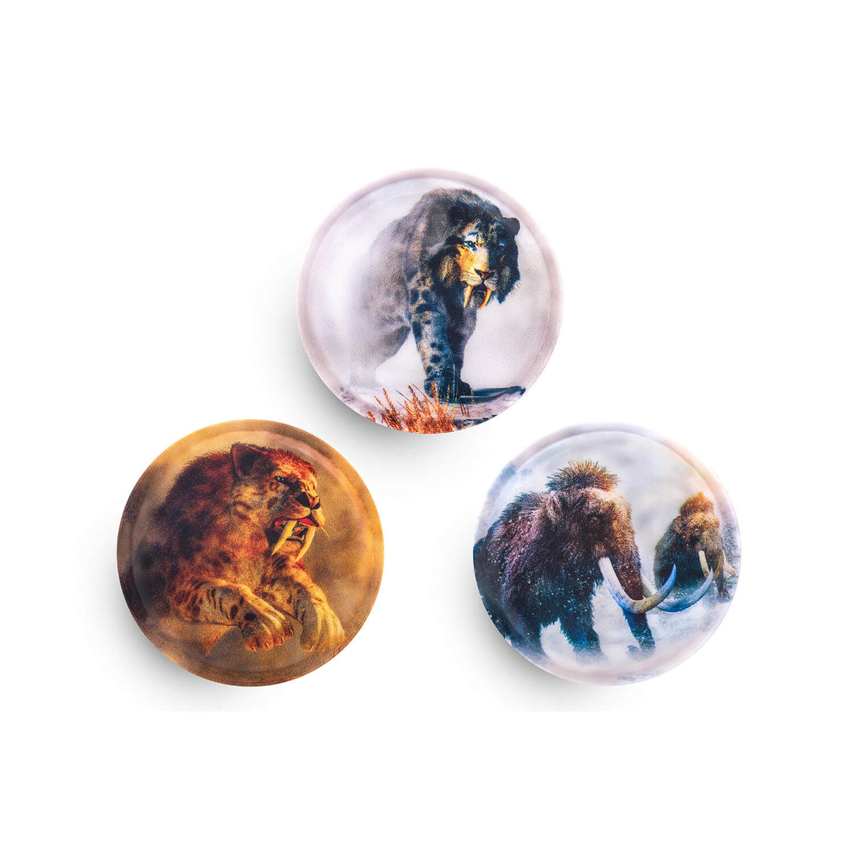 Belmil Patch Set – 3-Piece Velcro Patches 'Stone Age' featuring vibrant prehistoric designs perfect for personalizing your bags.